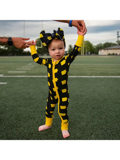 pajama sleepies iowa black and gold