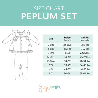 gigi and max rose peplum set