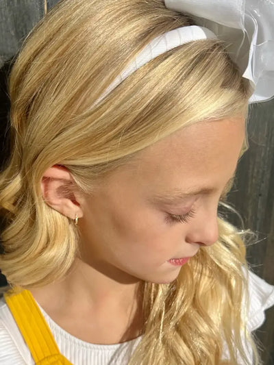 girls 14k gold huggle hoop earrings