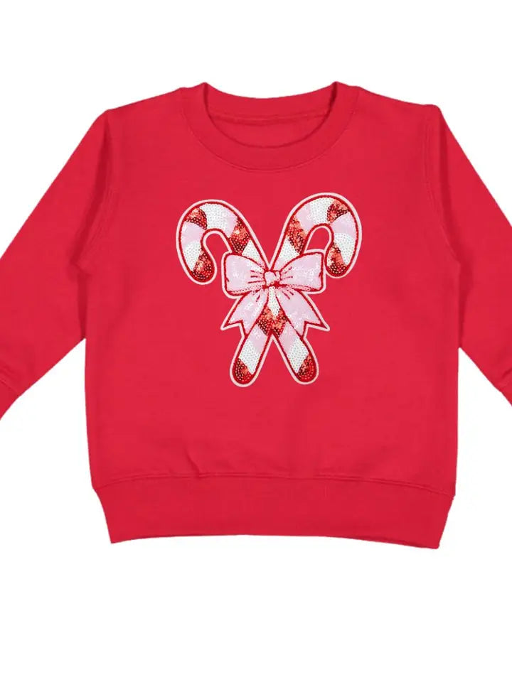 candy cane patch Christmas sweatshirt