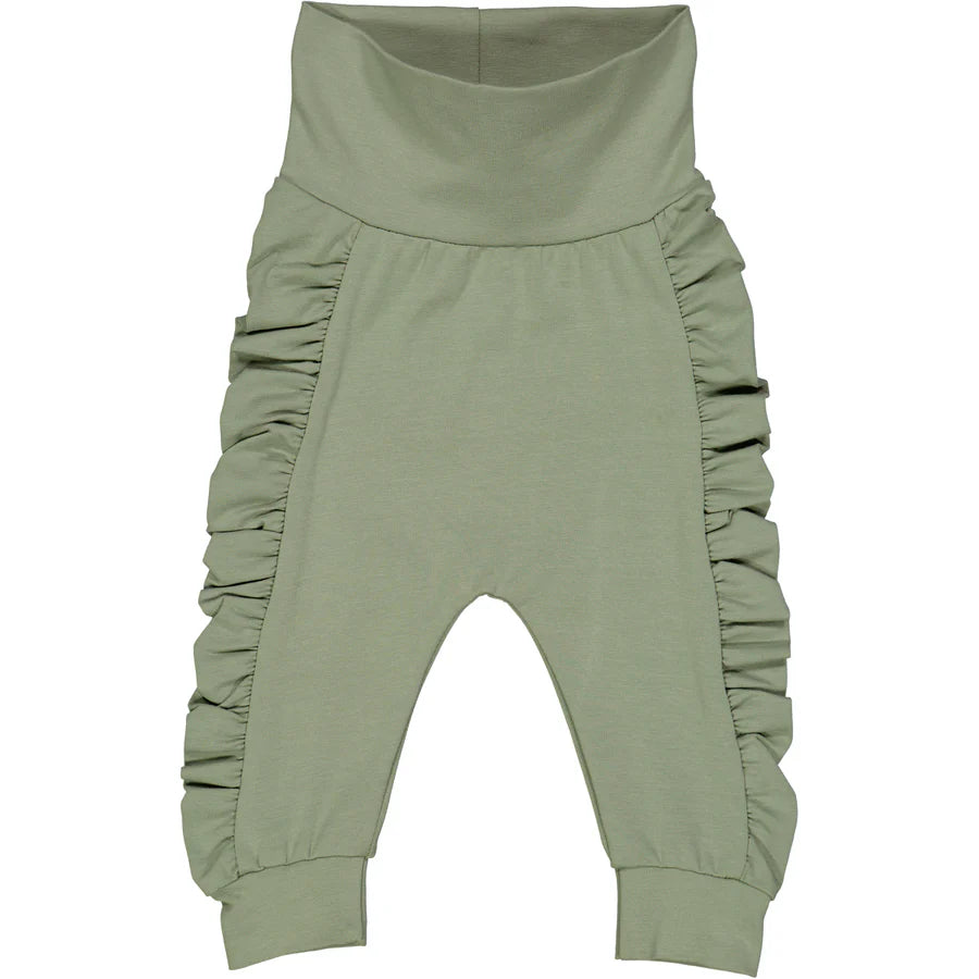 cozy me frill pants poetry green