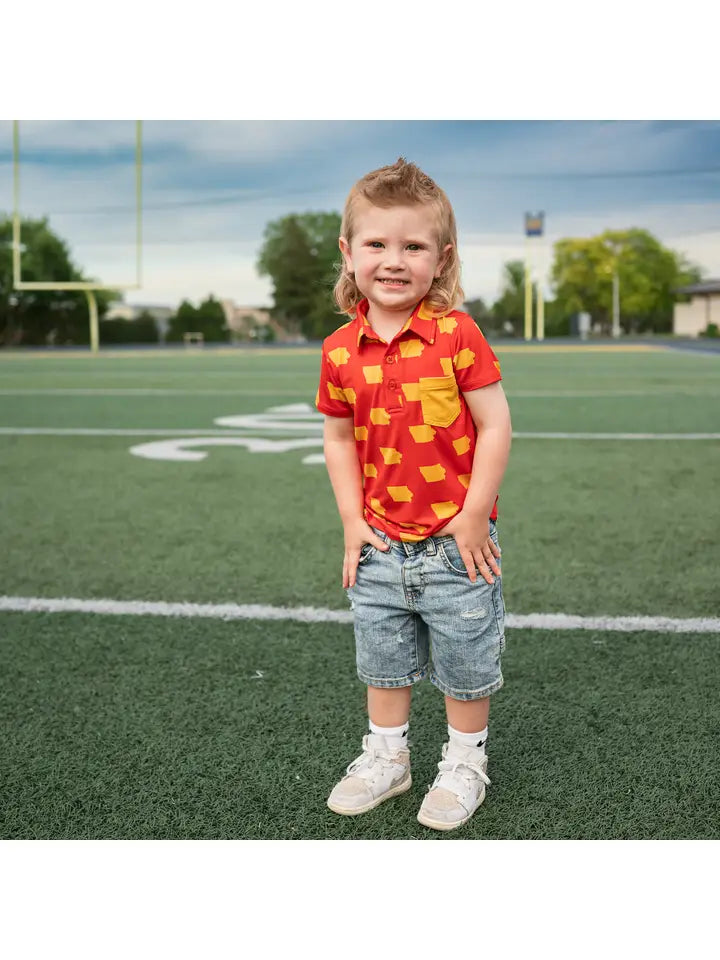 polo iowa cardinal and gold