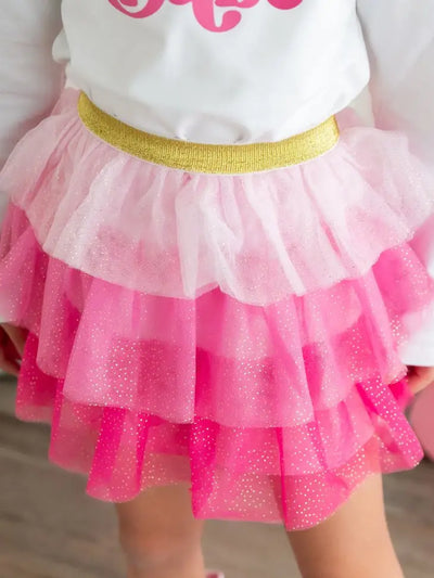 pink petal tutu dress up skirt