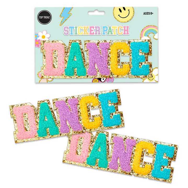 dance chenille sticker patch