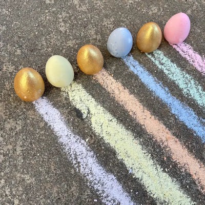 bunny 6 egg sidewalk chalk