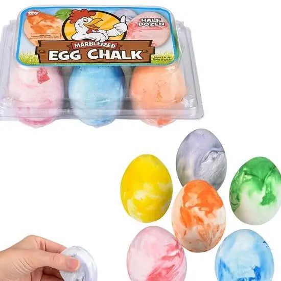 marbleized 2.5" egg sidewalk chalk