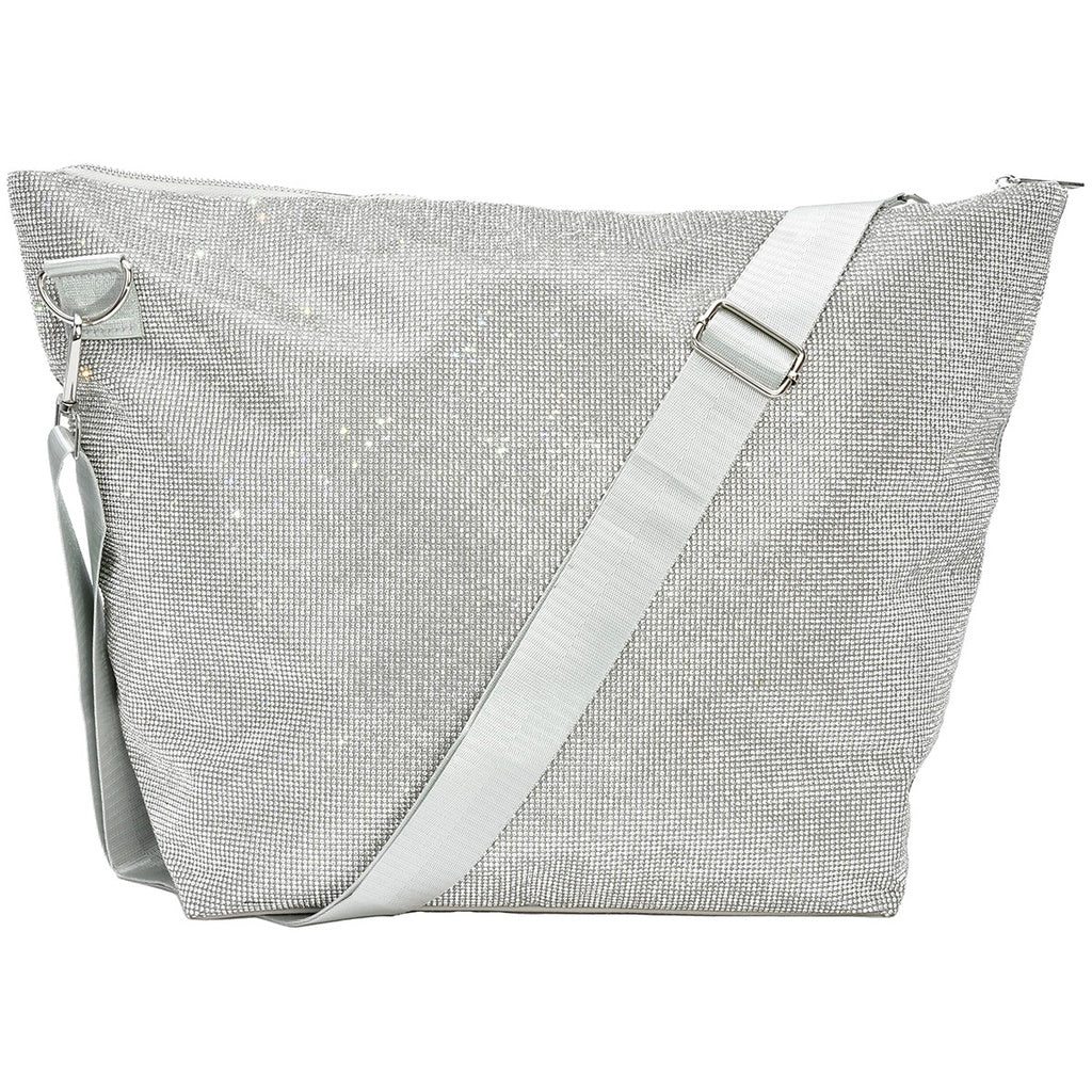 white crystal overnight bag