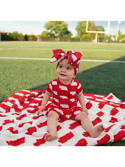 tutu onesie nebraska scarlet and cream