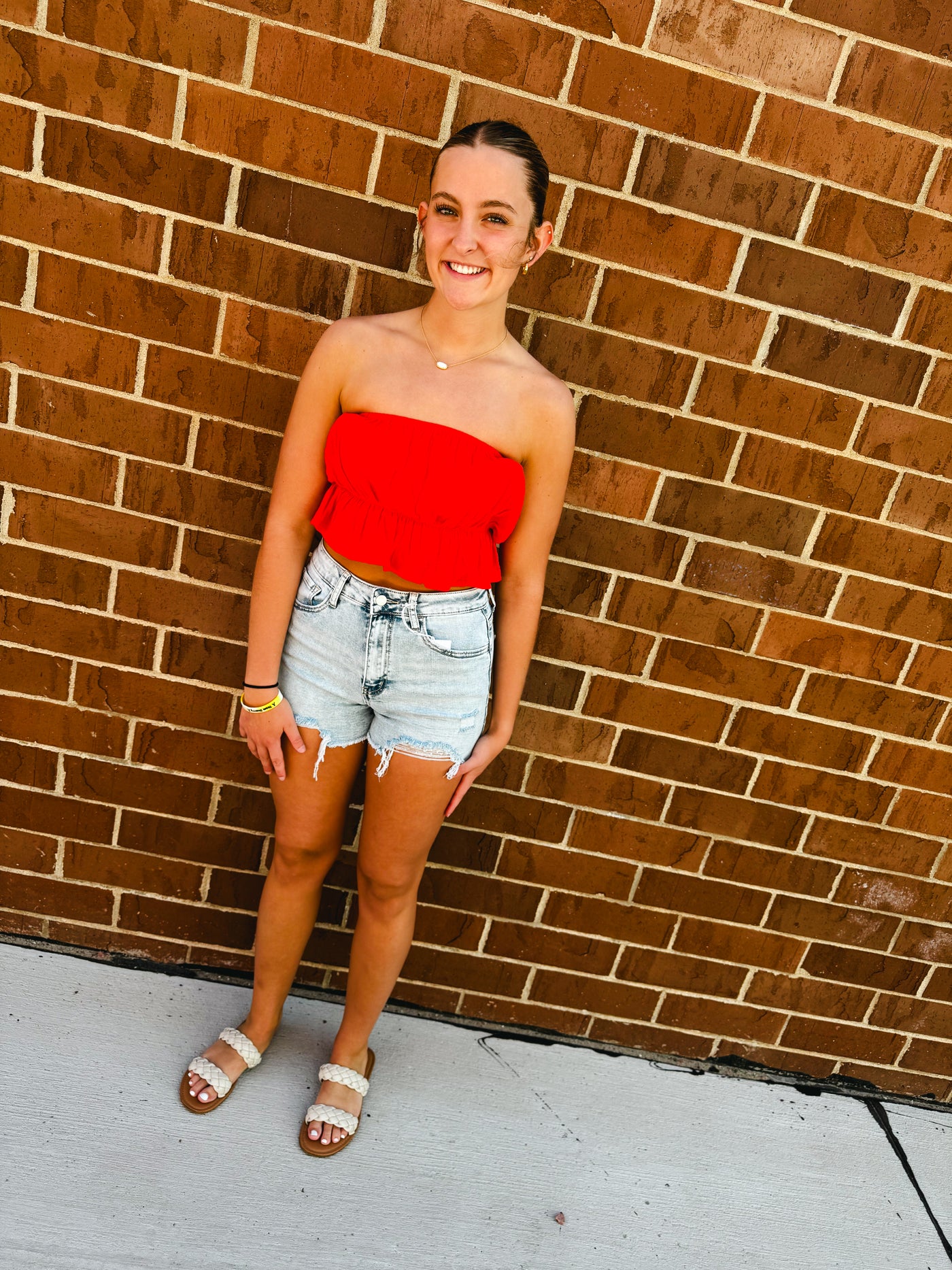 so cal tube top in red