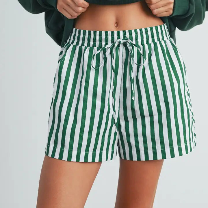 green stripe pocket boxer shorts