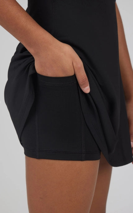girls black athletic dress w/ inner shorts girls black athletic dress w/ inner shorts
