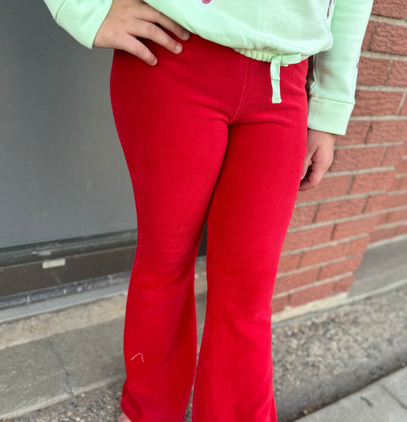 red super flare cord bellbottoms