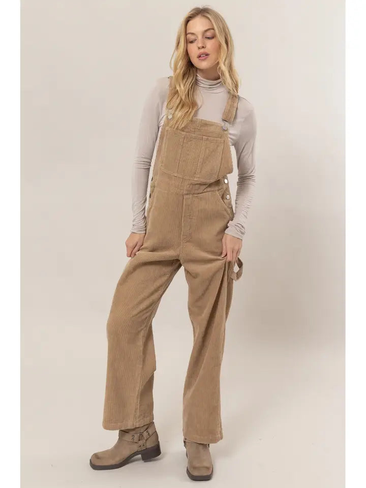 washed corduroy overalls