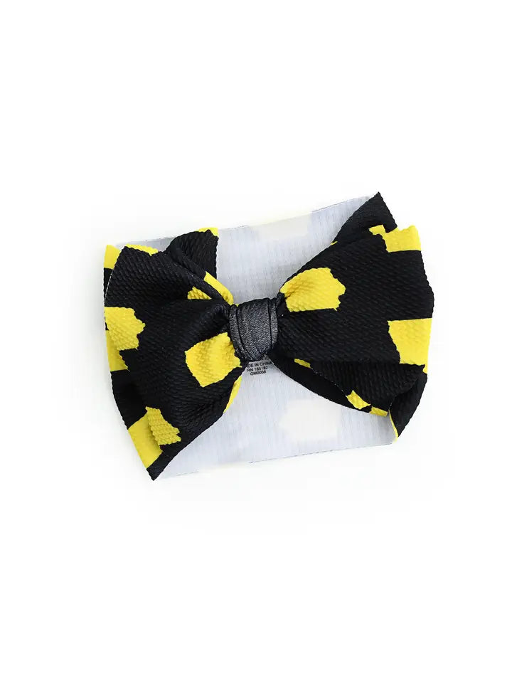 iowa black and gold headwrap