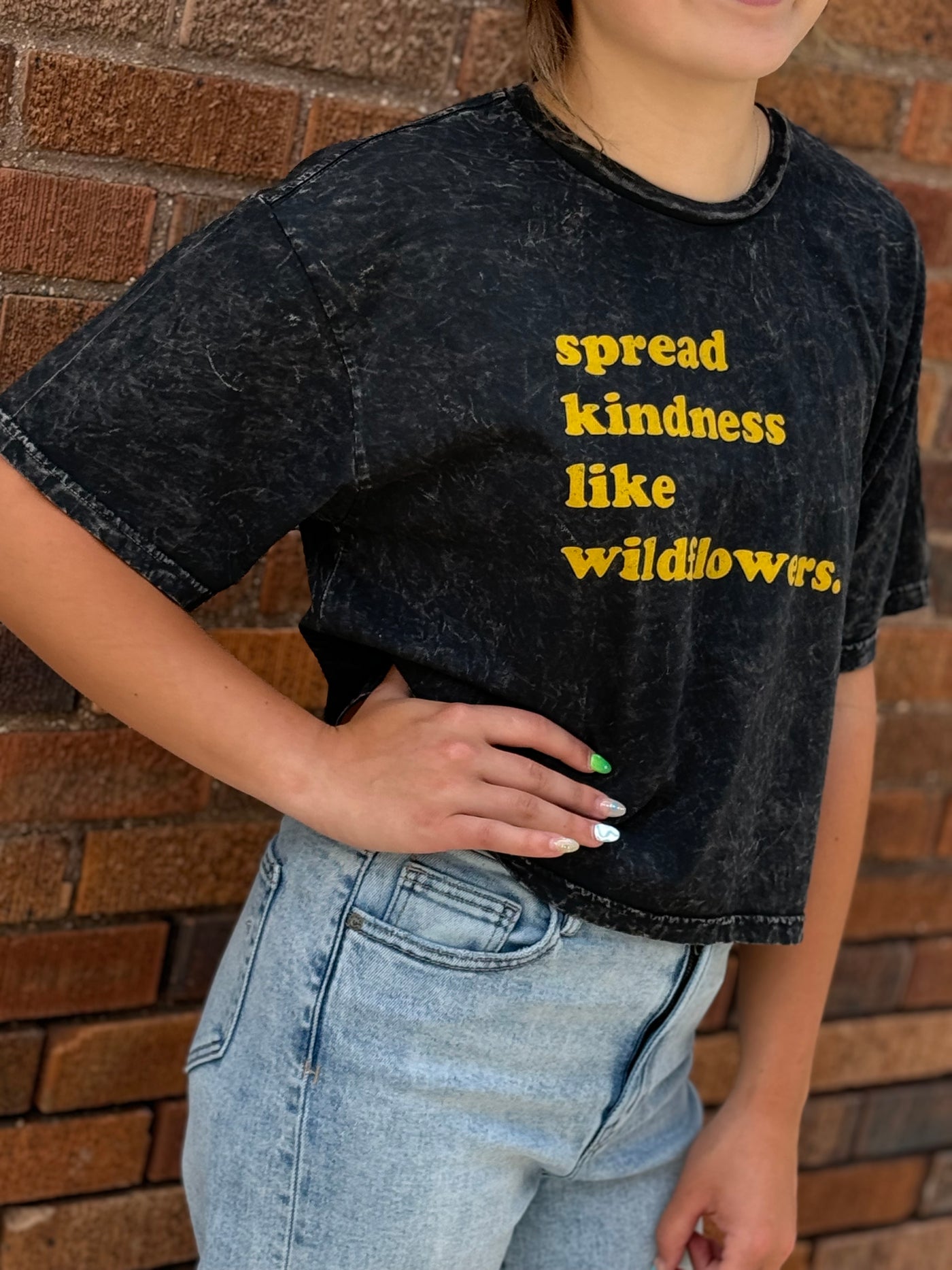 spread kindness crop tshirt