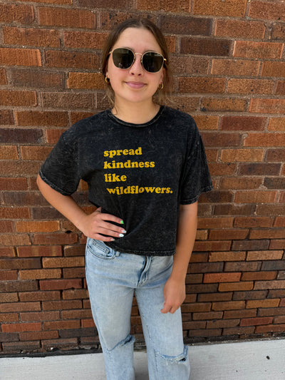 spread kindness crop tshirt