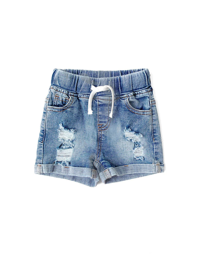 little bipsy distressed denim short