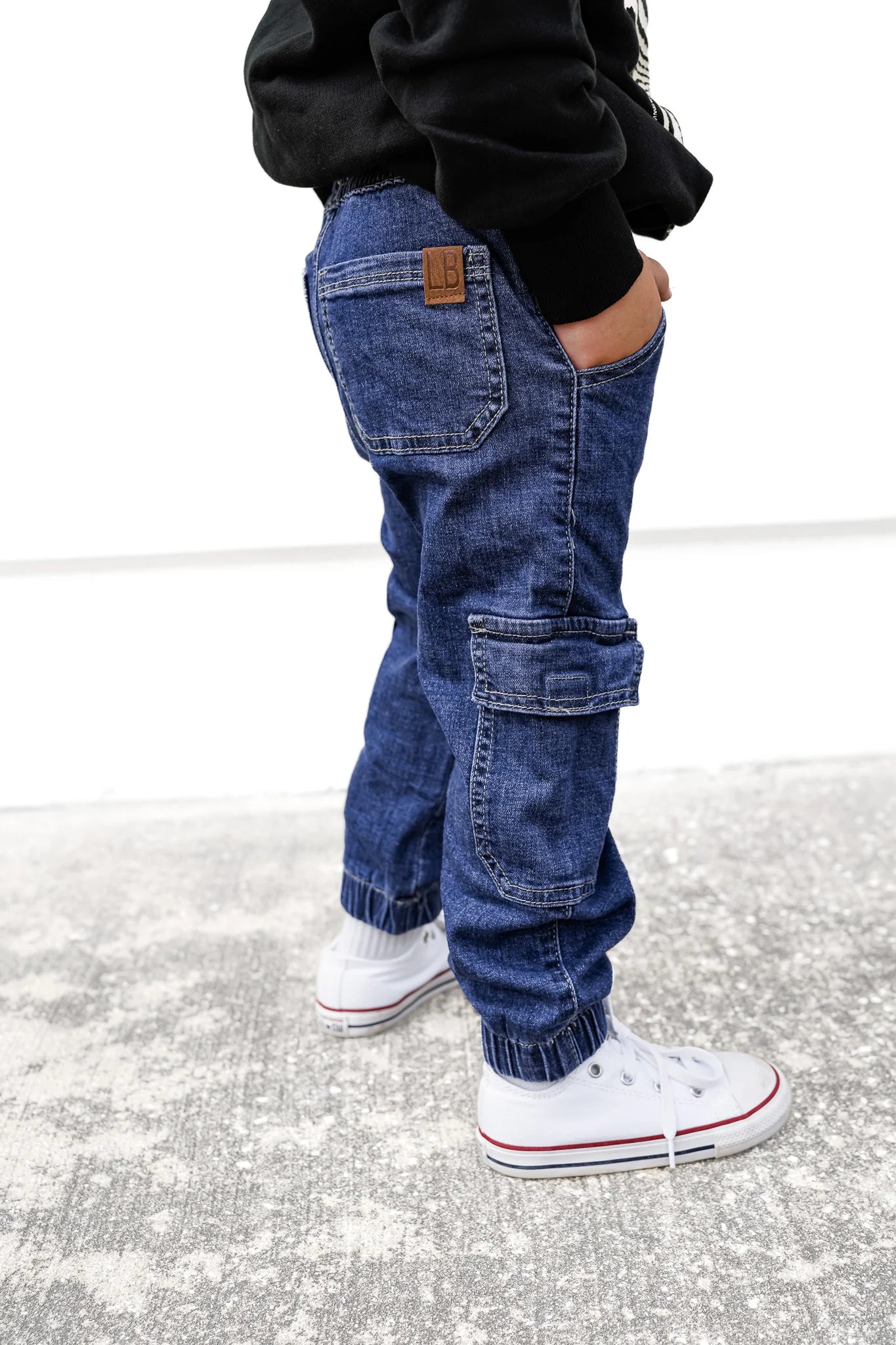 denim cargo denim jogger