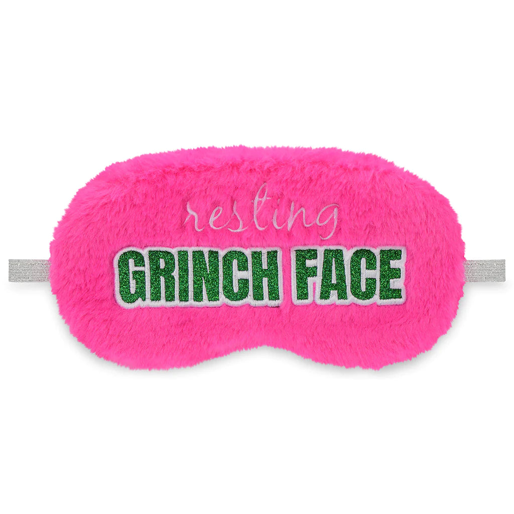 resting grinch face eye mask