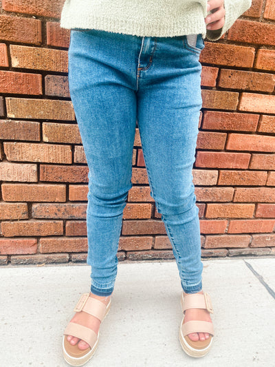 tractr girls raw hem non distressed skinny jeans