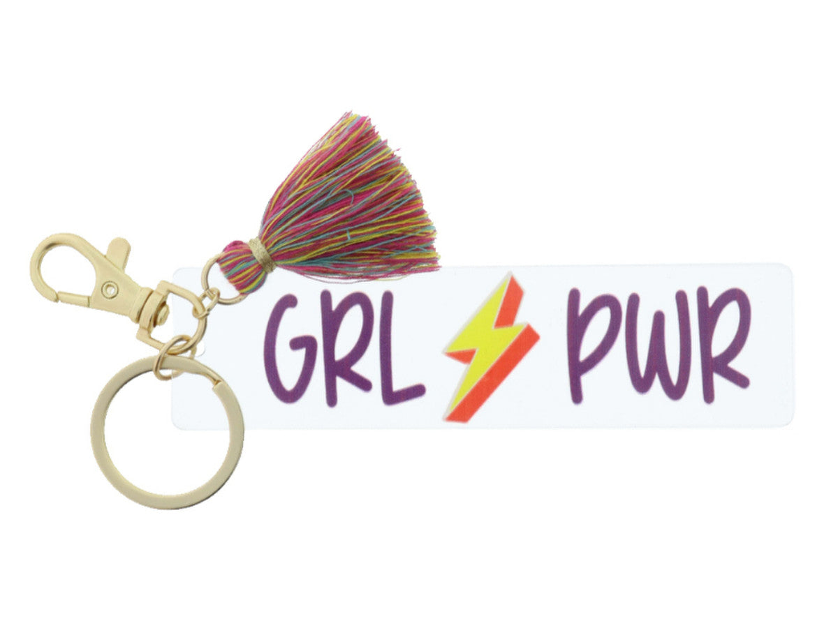 girl pwr acrylic keychain