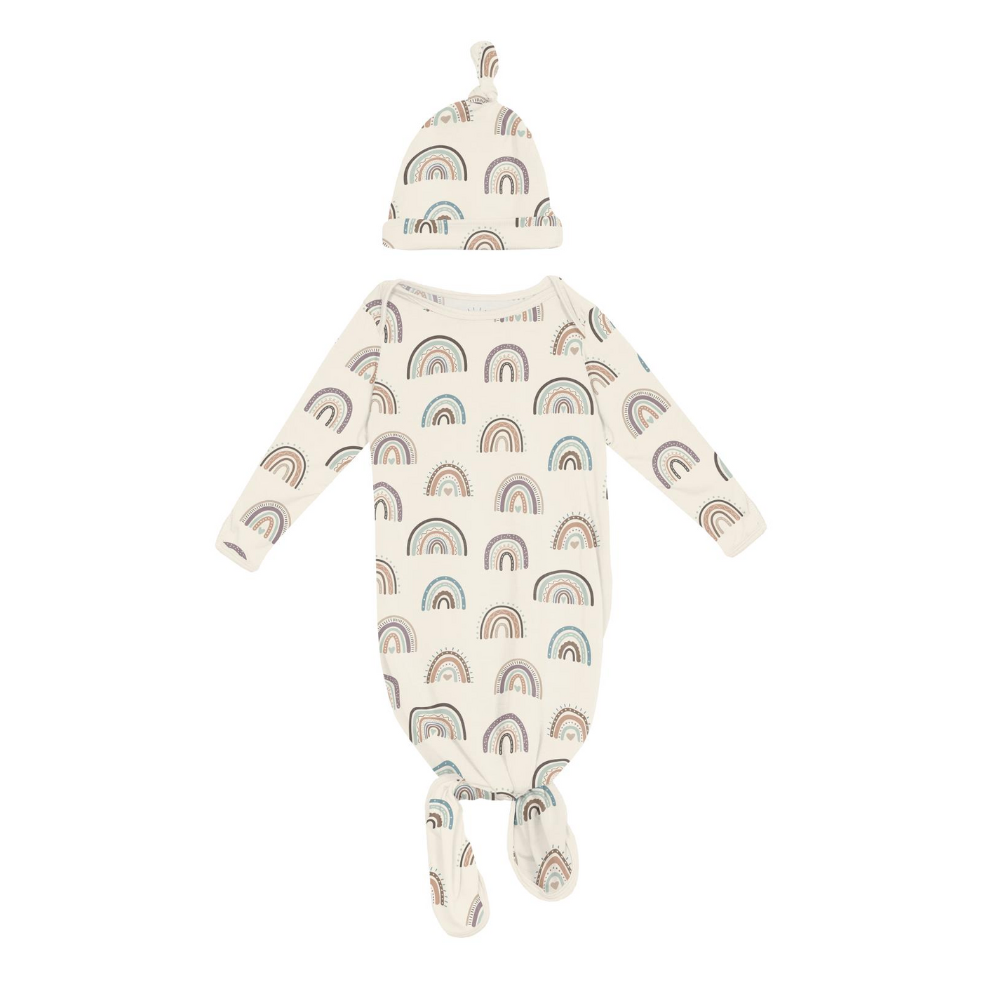 earthy rainbows knotted gown