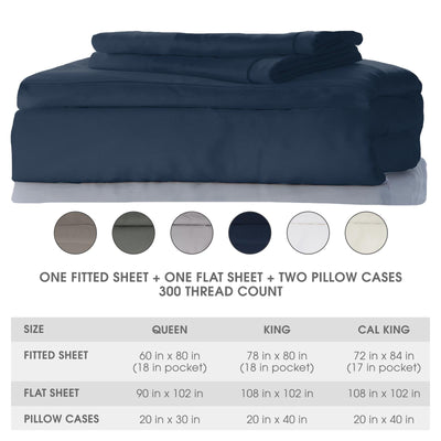 Woven Sheet Set in Suede Blue