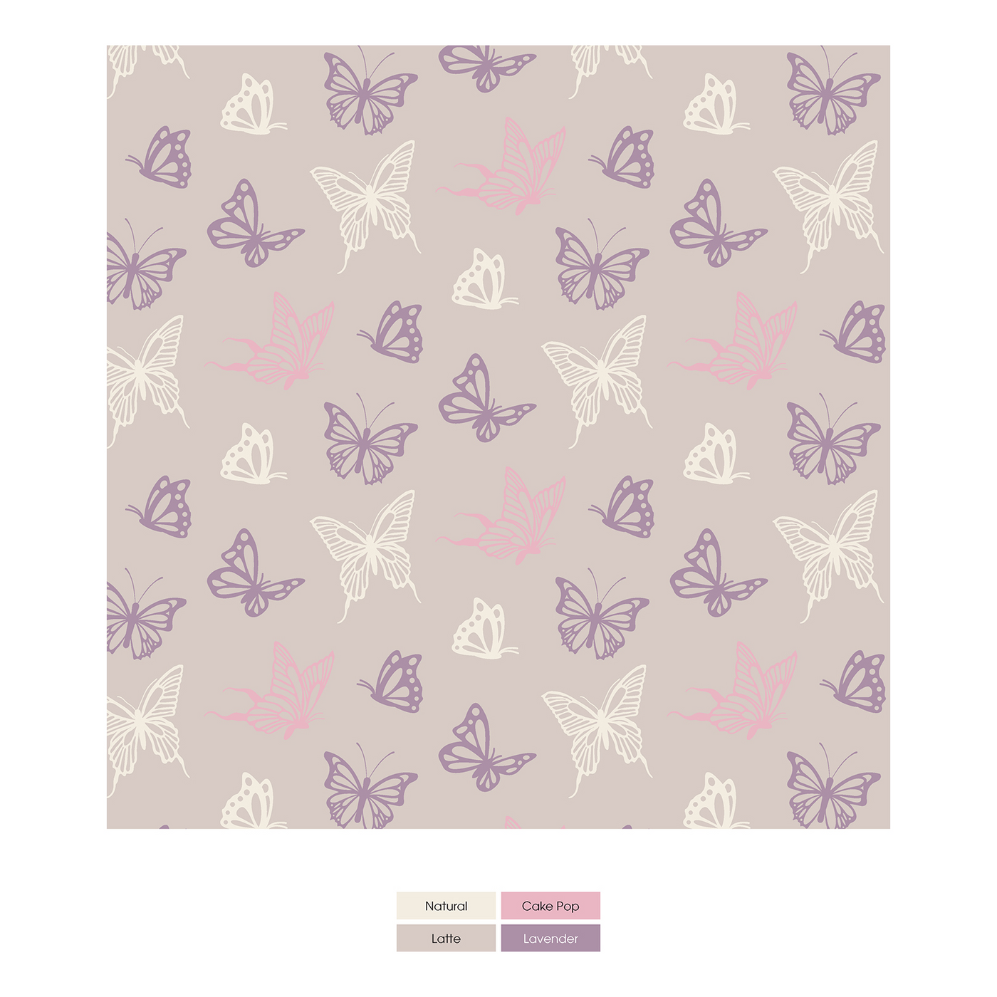 latte butterflies ss kimono pajama set