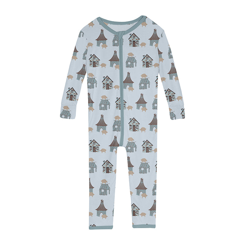 illusion blue three little pigs 2 way zip convertible coverall