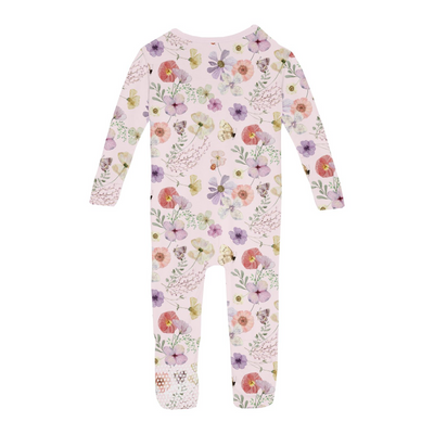 shrinking violet pressed flowers convertible sleeper w/zipper