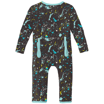 confetti splatter paint zipper coverall