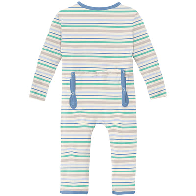 mythical stripe zipper coverall