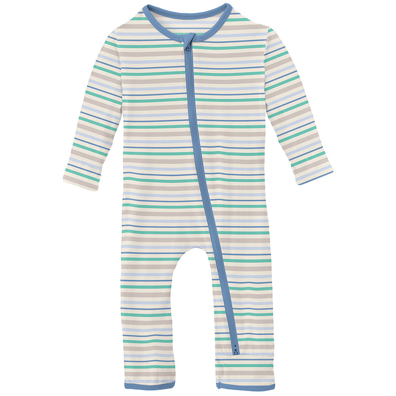 mythical stripe zipper coverall