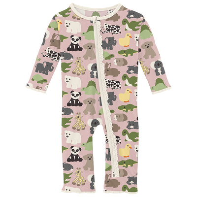 baby rose too many stuffies muffin ruffle zipper coverall