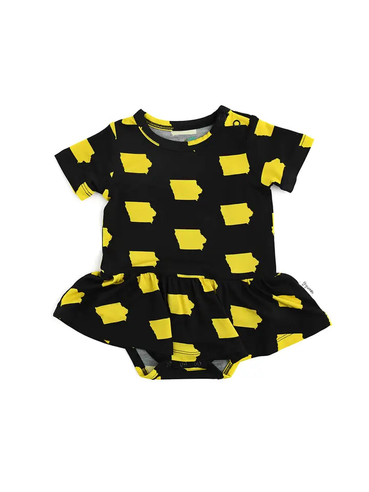 tutu onesie iowa black and gold