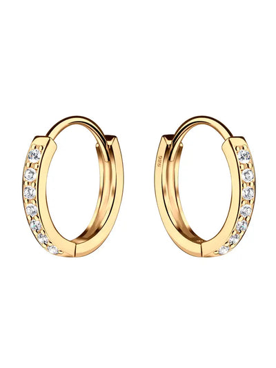 girls 14k gold huggle hoop earrings