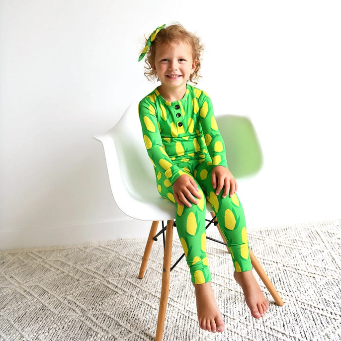 gigi and max jackson corn sleepies pajama set