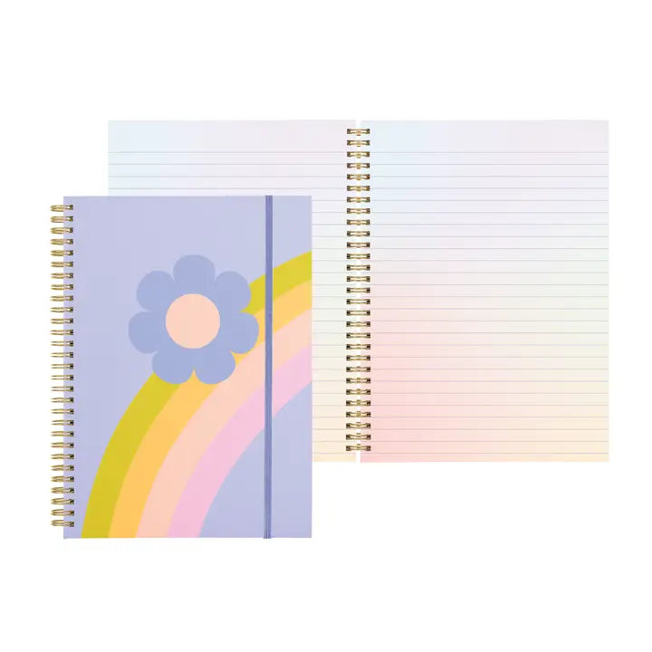 rainbow flower notebook