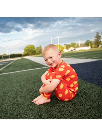 iowa cardinal and gold sleepies pajama set