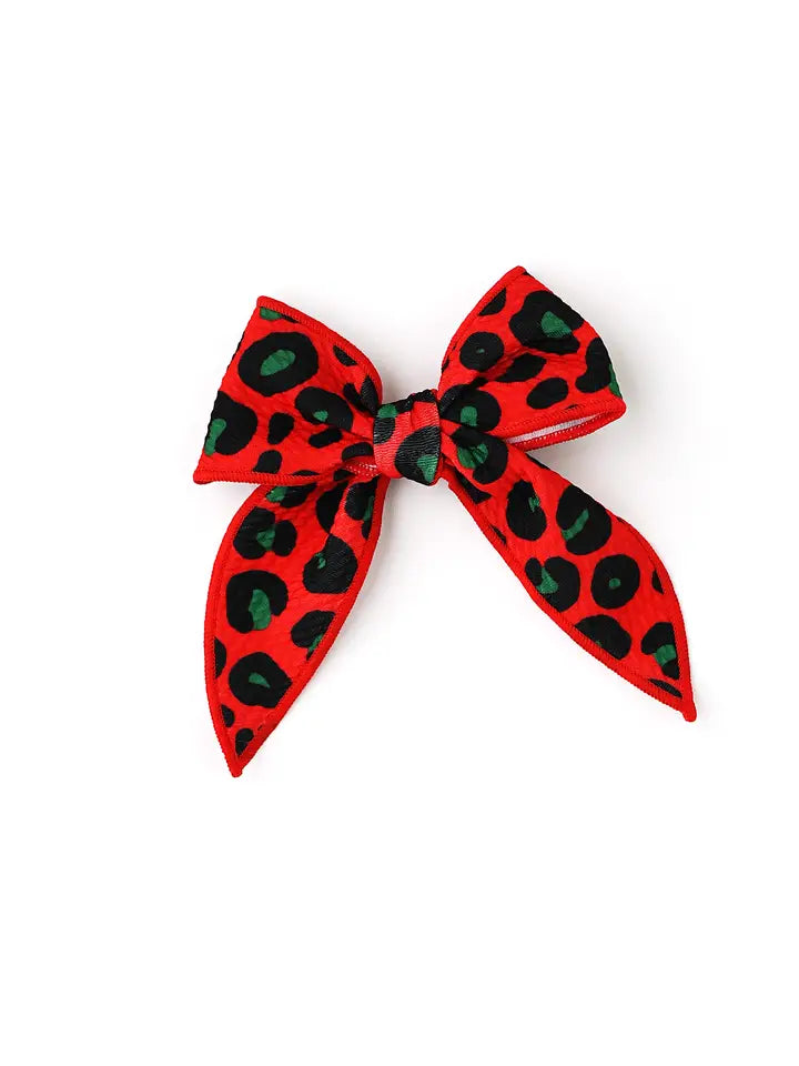 chloe cheetah clip bow