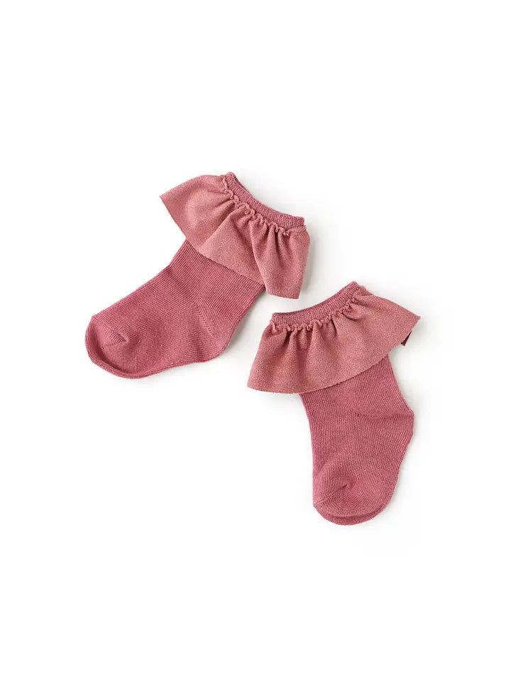 gigi and max mauve ruffle socks