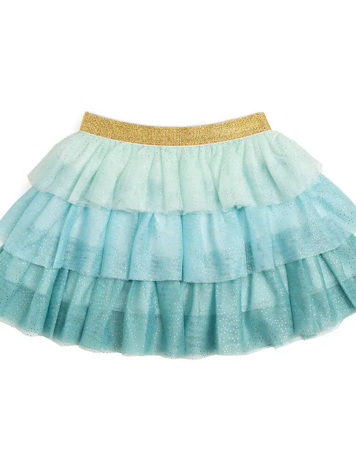 aqua petal tutu skirt