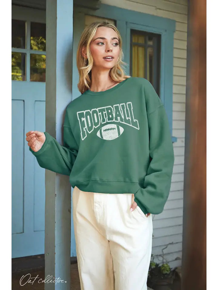 football mid graphic sweatshirt in green