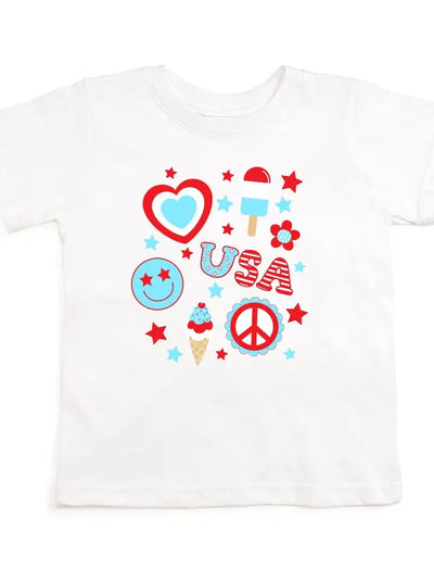 4th of july doodle tshirt