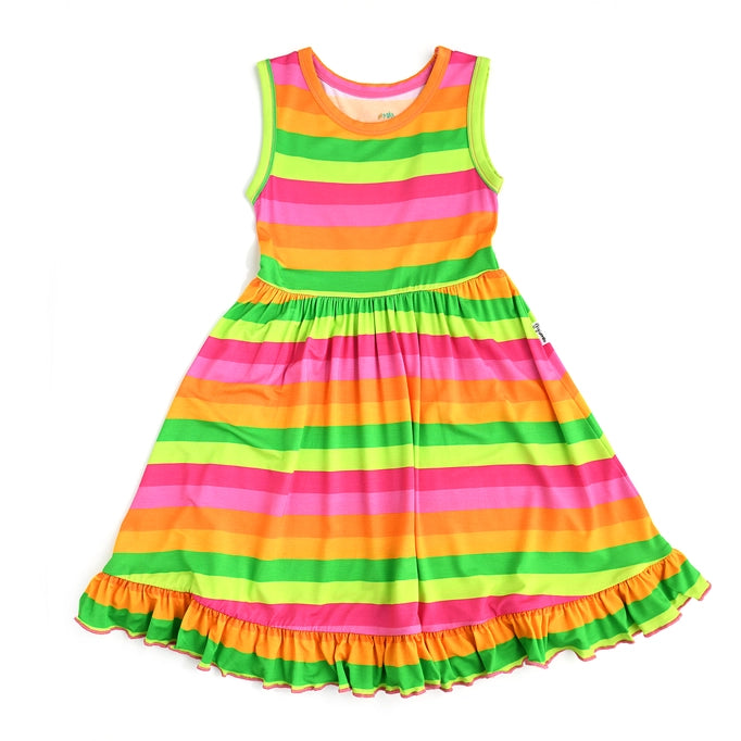 Bamboo Girls Dress Clothing Ruffle Tank Twirl Stephanie