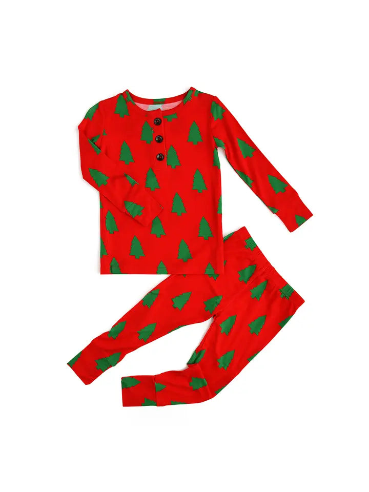 kevin two piece christmas bamboo pajamas