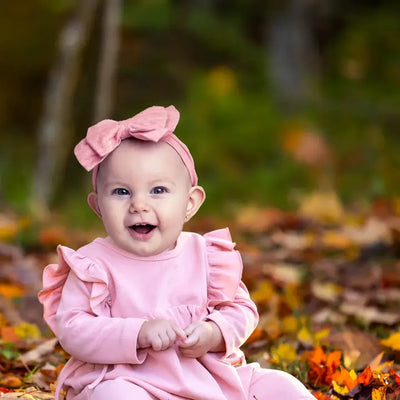 melody pink baby romper