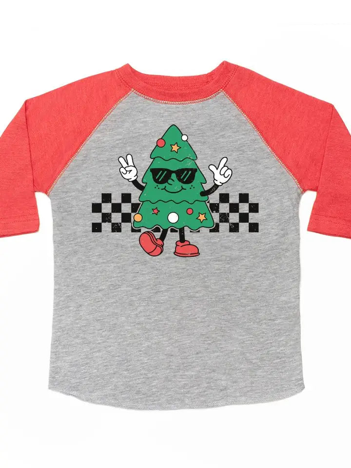 Christmas tree dude 3/4 sleeve shirt