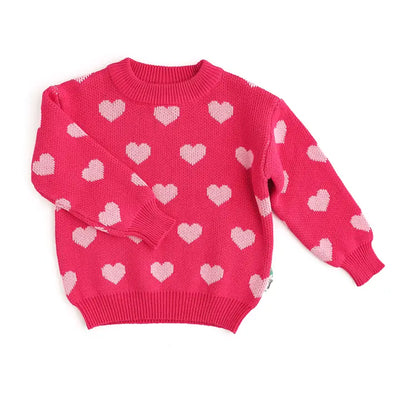 gigi and max pink heart sweater valentines day