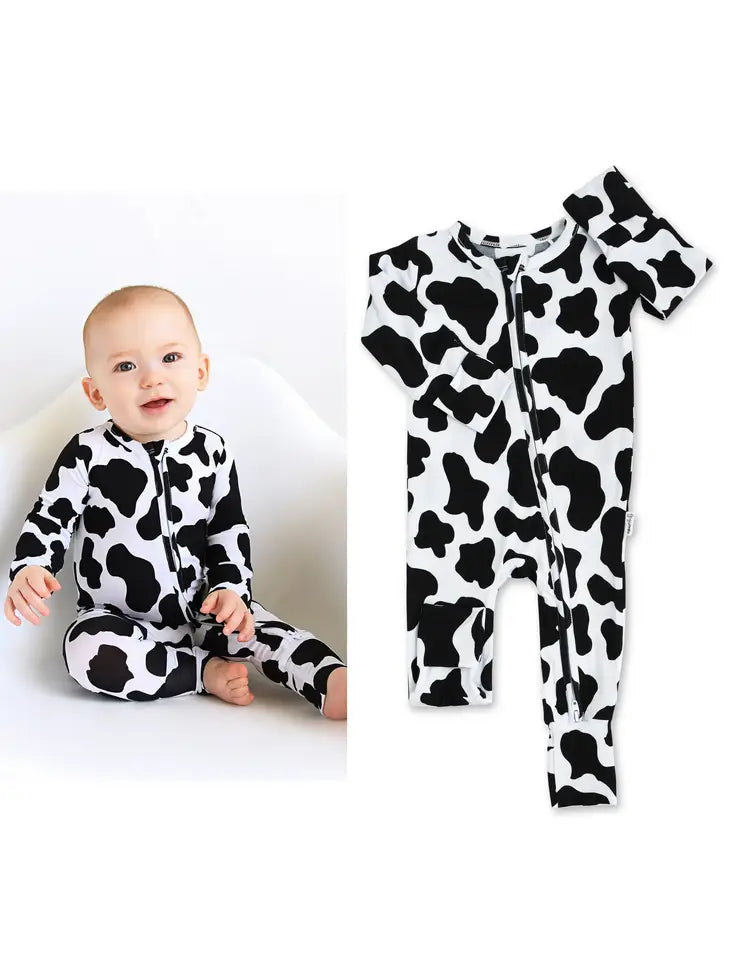 boone cow zip one piece